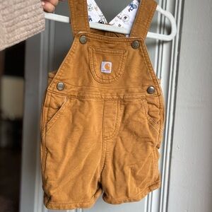 12M Carhartt Brown Kids Shorts Overalls